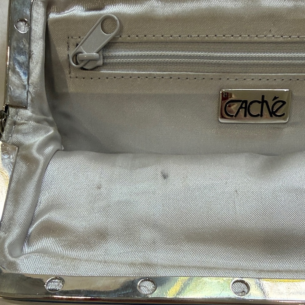 Cache Metallic Silver Clutch - Picture 4 of 5